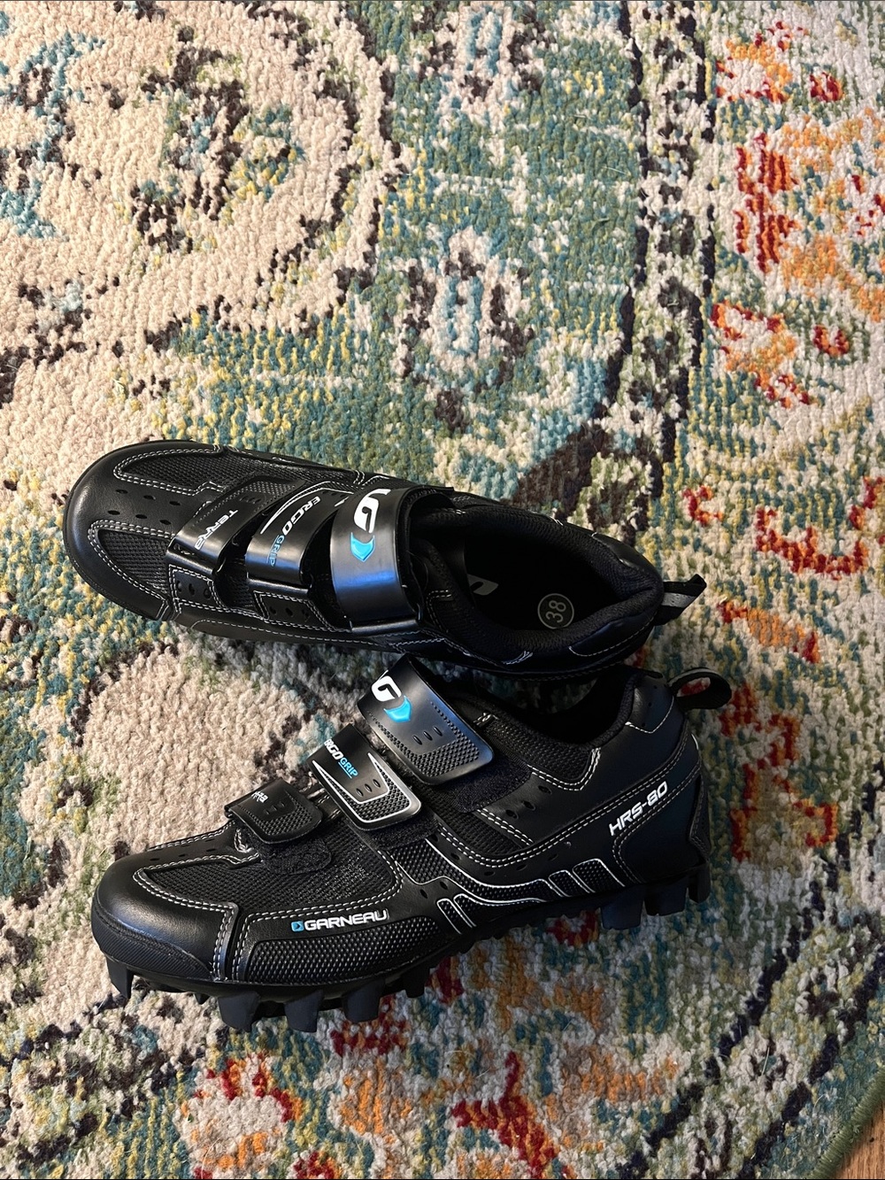 Louis Garneau HRS-80 Black Cycling Shoes (read description)